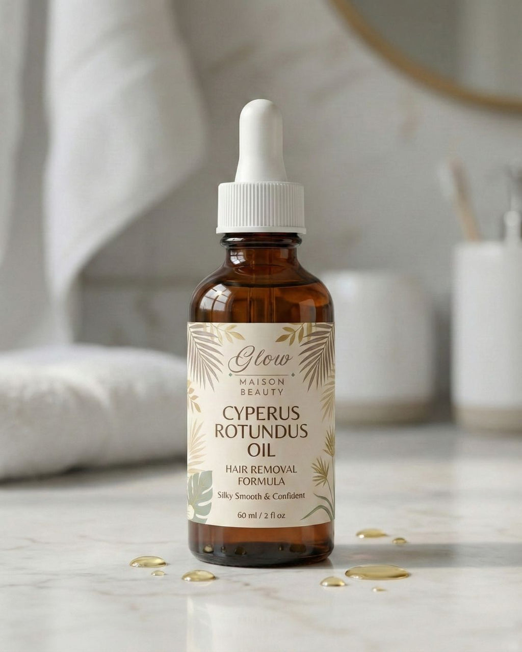 Cyperus Rotundus Oil™ | Aceite Corporal Reductor de Vello